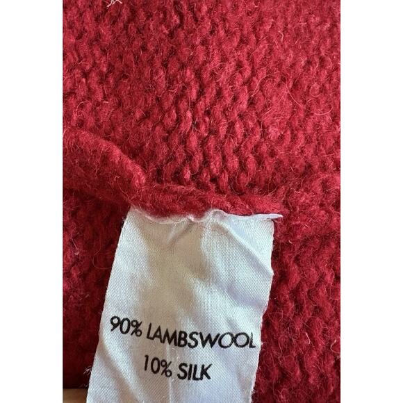 VTG Irelandseye Zip Hooded Irish Wool Cableknit Sweater - M, Red, Christmas Gift - Picture 8 of 8